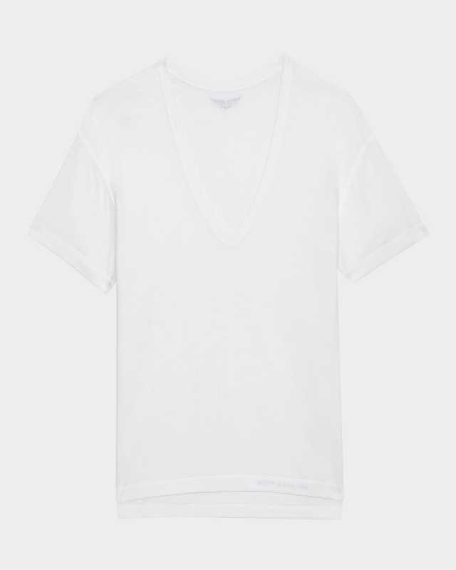 Marta Embellished Wings V-Neck Tee